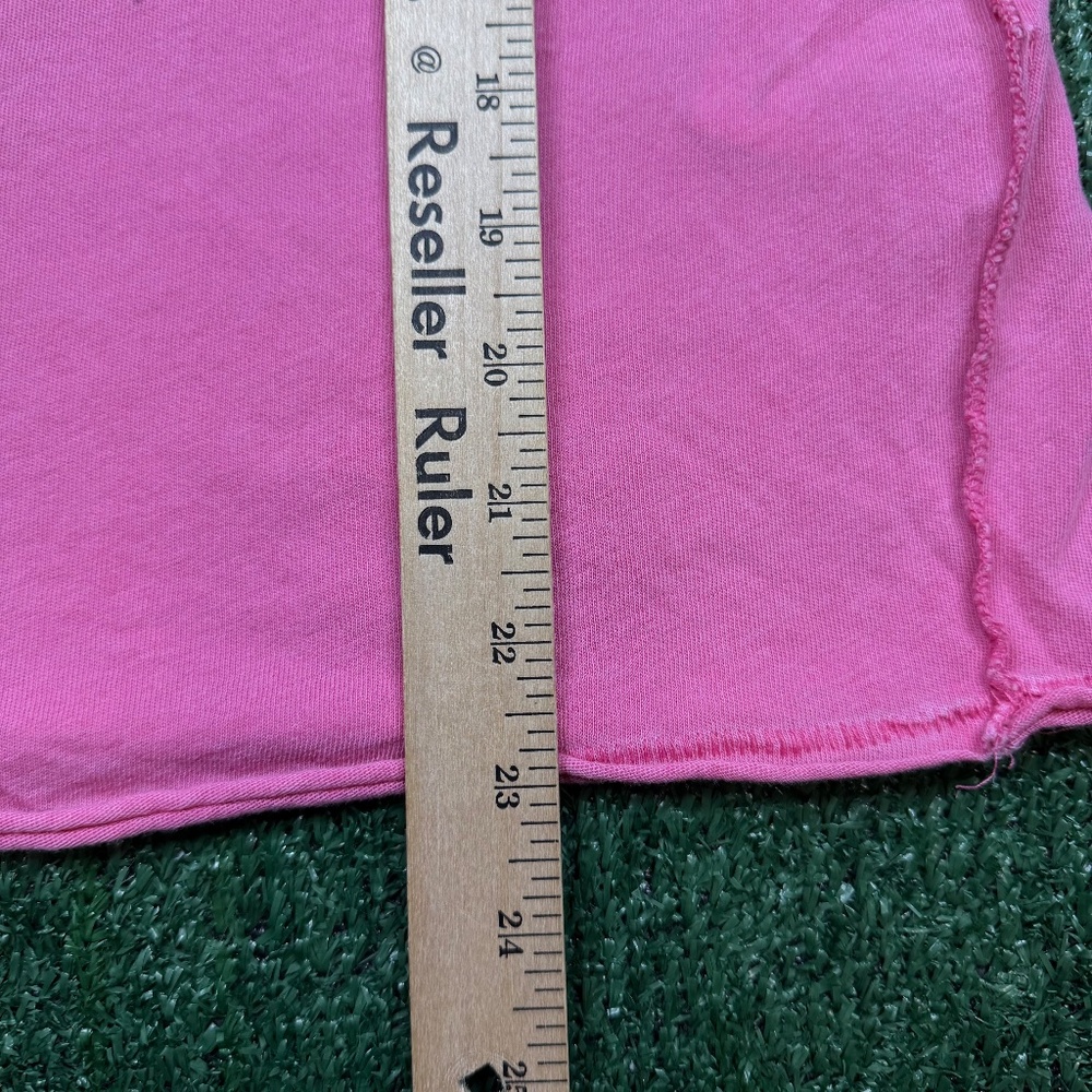 We The Free Shirt Women's Size M Pink Blouse Crop pedShort Sleeve Free People - Picture 5 of 5